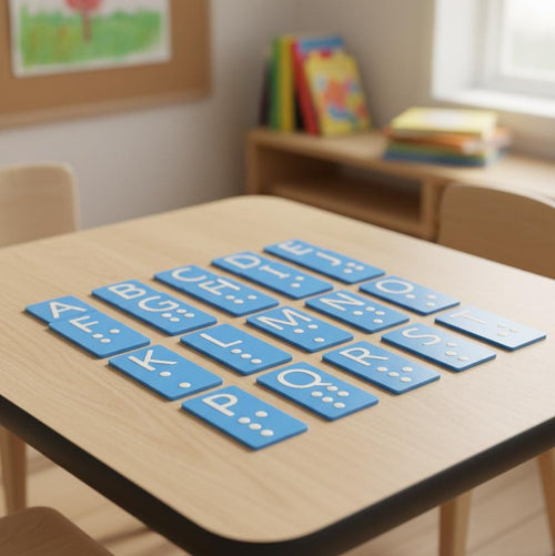 Braille Alphabet Tile Set | 3D Printed Tactile Montessori Learning Toy