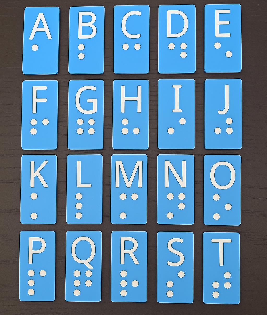 Braille Alphabet Tile Set | 3D Printed Tactile Montessori Learning Toy