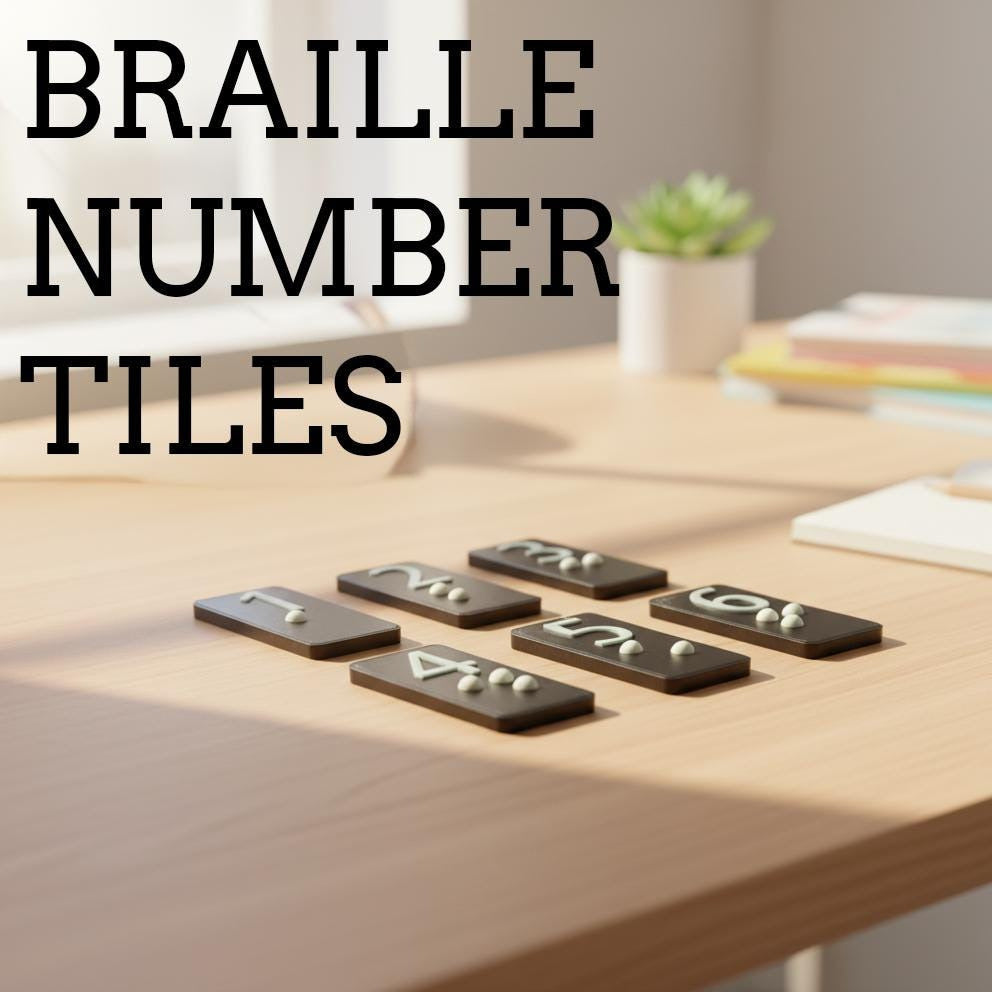 Braille Number Tiles Set
