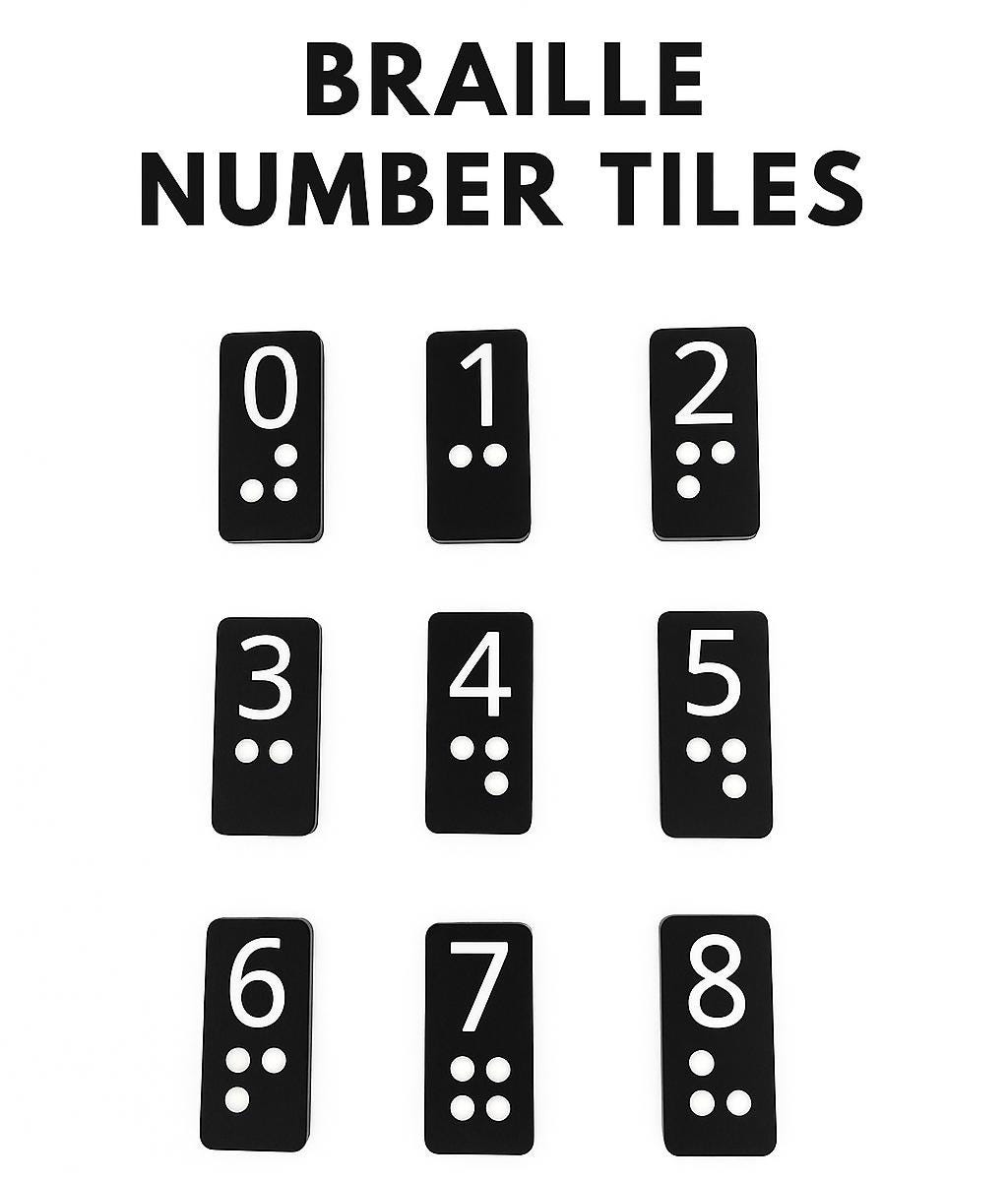Braille Number Tiles Set
