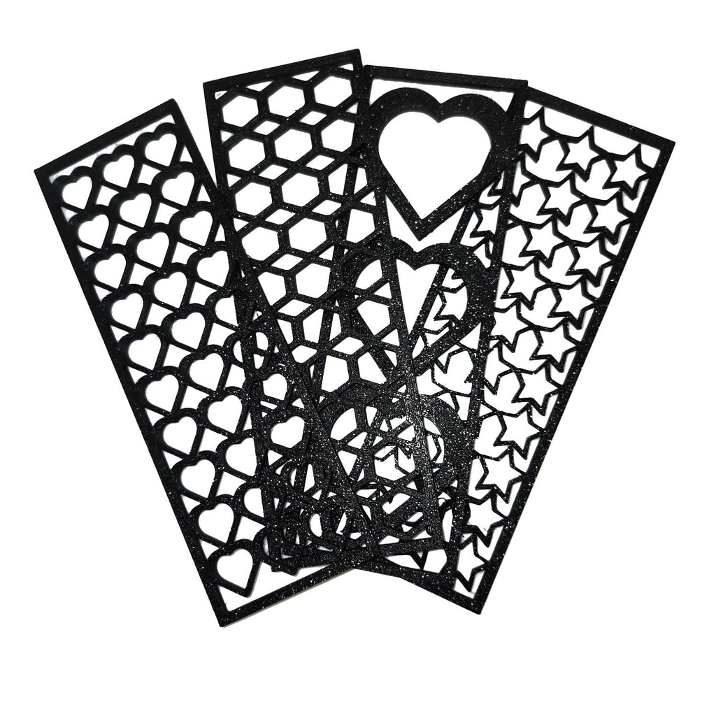 Geometric 3D Printed Bookmark Set of 4 | Ultra-Thin Stencil & Page Marker