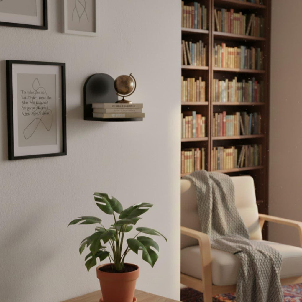 Invisible Floating Bookshelf | 3D Printed Modern Arch Wall Mount