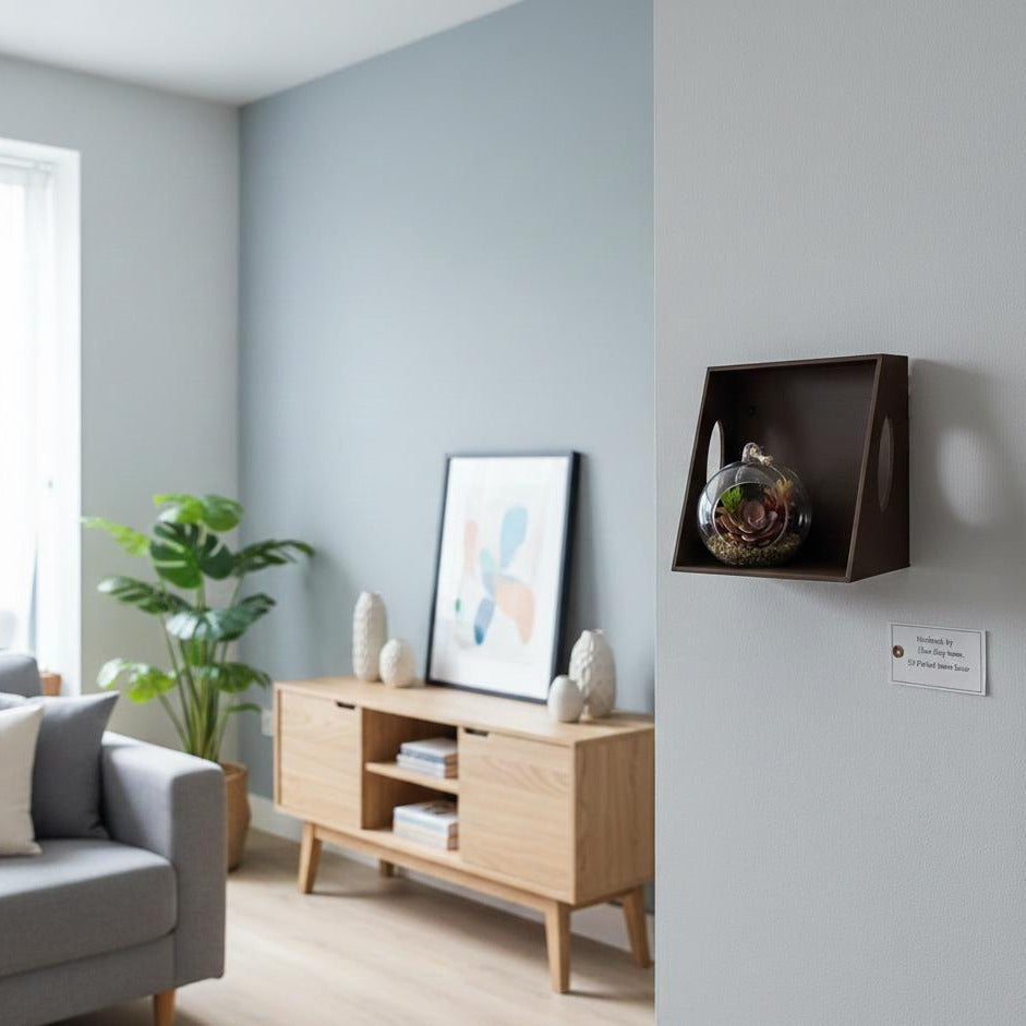 Modern 3D Printed Floating Wall Shelf | Geometric Minimalist Home Decor