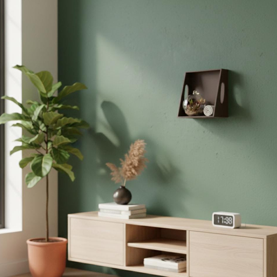 Modern 3D Printed Floating Wall Shelf | Geometric Minimalist Home Decor