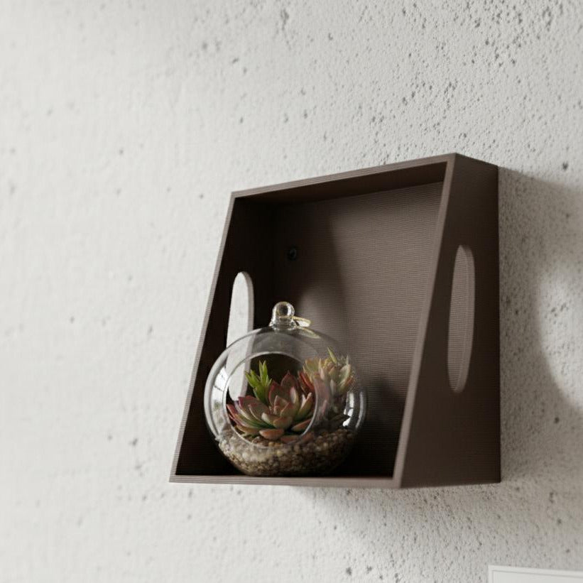 Modern 3D Printed Floating Wall Shelf | Geometric Minimalist Home Decor
