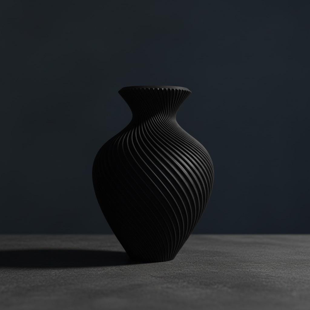 Modern 7-Inch Spiral Vase | 3D Printed Geometric Centerpiece Decor