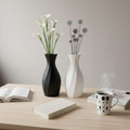 Modern Black and White Vase Set | 7-Inch 3D Printed Minimalist Home Decor