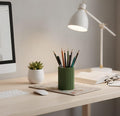 Modern Fluted 3D Printed Pen Holder | Jungle Green Desk Organizer