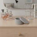Modern Fluted Jewelry Box with Lid | 3D Printed Ribbed Trinket Organizer