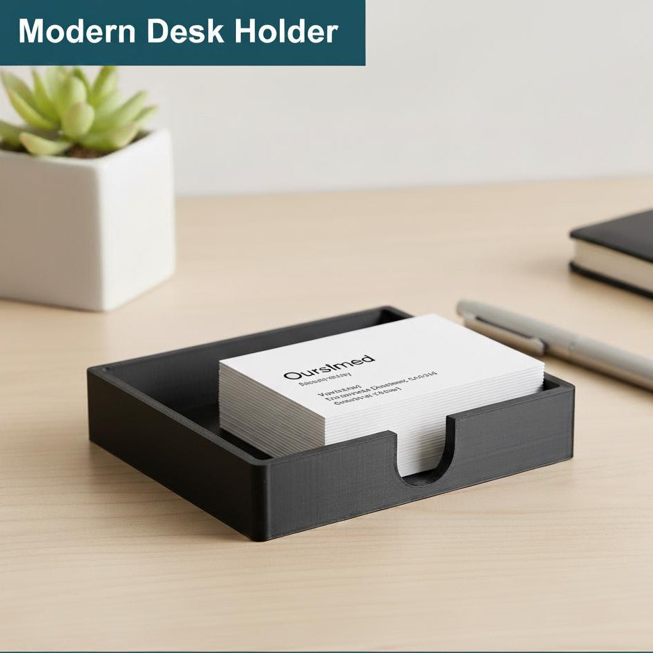 Modern Memo Pad Holder | 3D Printed Minimalist Desk Note Organizer