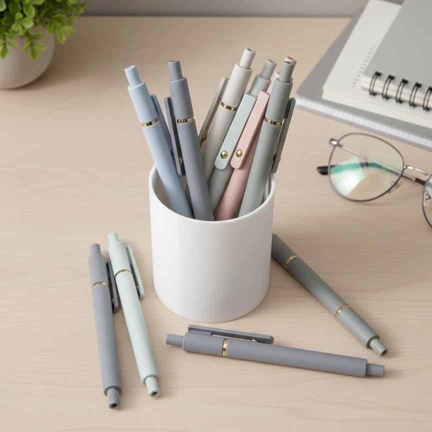Modern Minimalist White Pen Holder | 3-Inch 3D Printed Desk Organizer
