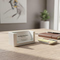 Modern Ribbed Business Card Holder | 3D Printed Minimalist Desk Display