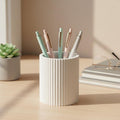 Modern Ribbed Pen Holder | 3D Printed Minimalist Desk Organizer