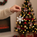 Set of 4 3D Printed Snowflake Ornaments