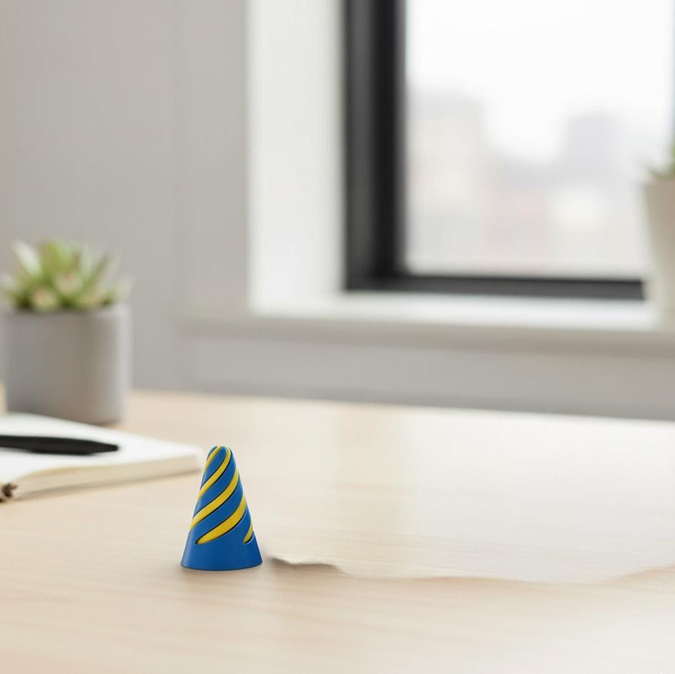 Twist & Stack Fidget Cone | 3D Printed Kinetic Sensory Desk Toy
