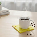 Yellow Cheese Slice Coasters Set of 4 | Fun 3D Printed Novelty Drink Mats